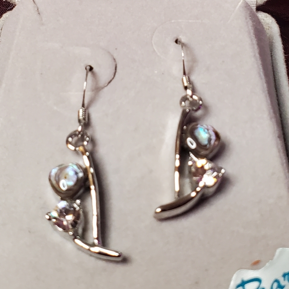 NIB Sterling Silver Earrings by Storrs Wild Pearle